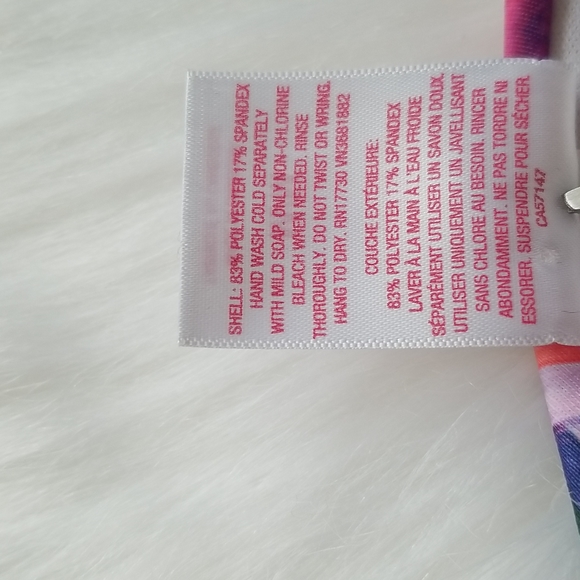 Triangle Push-Up Style String Bikini Top Abstract Print Ruched Detail - Picture 6 of 6